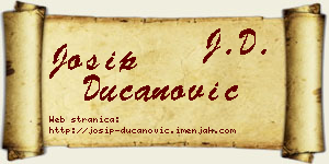 Josip Ducanović vizit kartica
